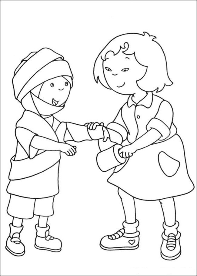 Plansa de colorat cu Caillou 55 51